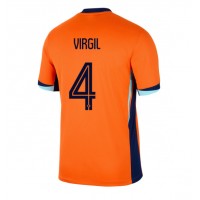 Nizozemska Virgil van Dijk #4 Domaci Dres EP 2024 Kratak Rukav